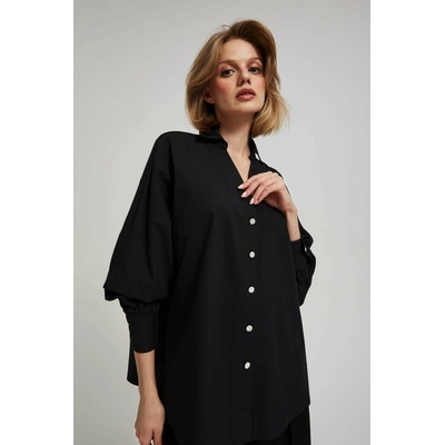 Moodo Shirt with decorative buttons čierna