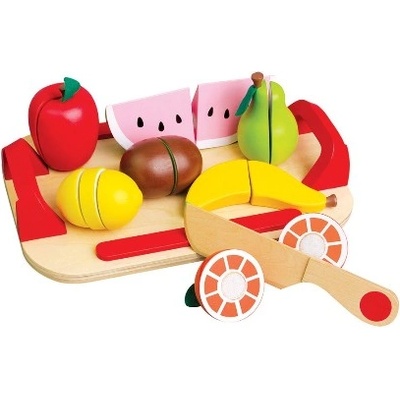 Lelin toys - Дървени плодове за рязане с табличка