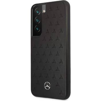 Mercedes-Benz Genuine Leather Quilted Hard Case - дизайнерски кожен кейс (естествена кожа) за Samsung Galaxy S22 (черен)