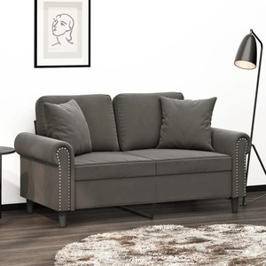 vidaXL Декоративни възглавници, 2 бр, тъмносиви, 40x40 см, кадифе (349486)