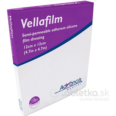 Vellafilm Episil krytie na rany silik.transparentné 12 x 12 cm 1x10 ks