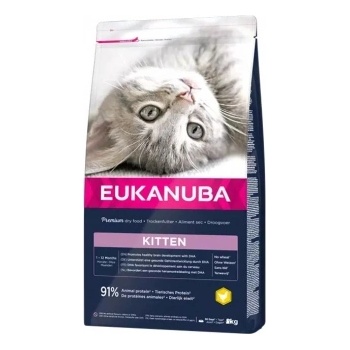 EUKANUBA Cat Kit Healty Start - Пълноценна суха храна за подрастващи котенца от 1 до 12 месеца с пилешко месо, 2 кг