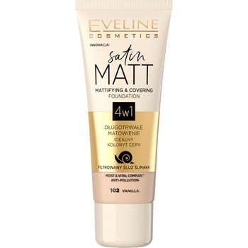 Eveline make up satin matt Eveline satin MATT 102 Vanilla 30 ml