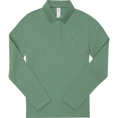 B&C Polokošile B&C My Polo 210 LSL women dlouhý rukáv dámská COT-01W464zm300 Zelená amalfi