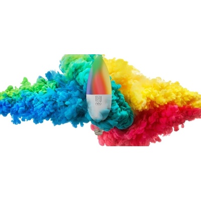 Immax NEO SMART žárovka LED E14 6W RGB+CCT barevná a bílá, stmívatelná, Wi-Fi, TUYA