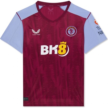 Castore Футболна фланелка Castore Aston Villa Home Shirt 2023 2024 Adults - Rhododendron