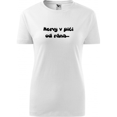 Tričko dámske Nervi v piči od rána Biela