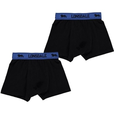 Lonsdale Spodní prádlo Trunk Junior Boys black brt blue 2 pack