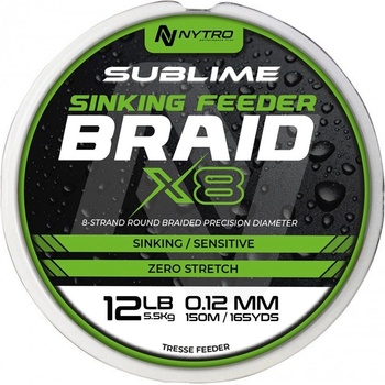 Nytro Šňůra Sublime X8 Sinking Feeder Braid 150 m 0,10 mm 5 kg