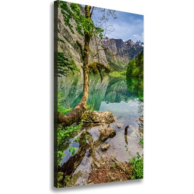 Vertikálny foto obraz na plátne Jazero v horách 50x100 cm
