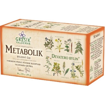Grešík Bylinný čaj porciovaný Metabolik 30 g