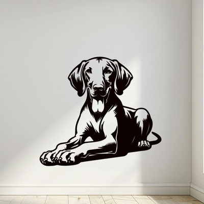 dřevo života Dřevěná dekorace psa Vizsla Rozměry (cm): 80x72, Zvolte barvu dekoru: Černá