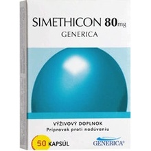 Simethicon 80 mg Generica 50 měkkých želatinových kapslí