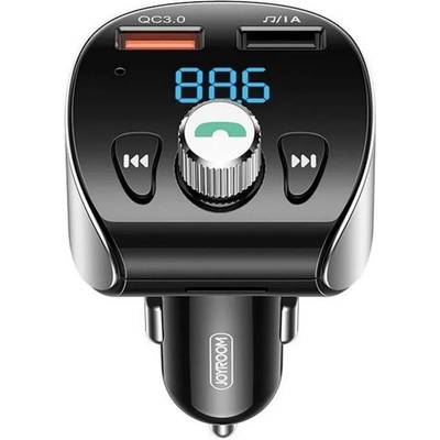 JOYROOM Bluetooth FM Transmitter (JR-CL02) - блутут FM трансмитер и зарядно за кола за мобилни устройства (черен)