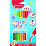 Maped Pastelky Пастели Maped Triangular Crayons Color'Peps Jumbo 2+ 12 цвята 1 бр