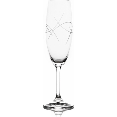 Crystalex Sklenice na šampaňské Lara Waves . 6 x 220 ml
