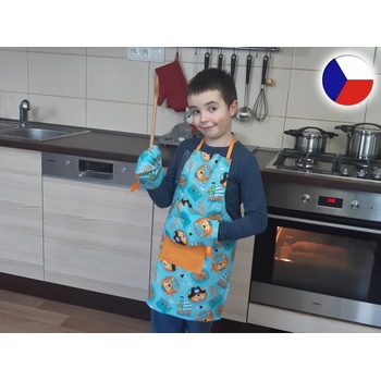 Povlečení Plus Dětská zástěra na vaření Lovci podkladů modrá