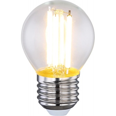 žárovka LED E27/ 6W teplá bílá 806 lumen čirá designová malá koulička 10582G Globo