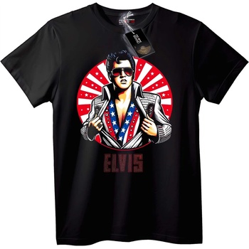 NOONEBRAND Тениска Elvis Американска икона - 7XL, White
