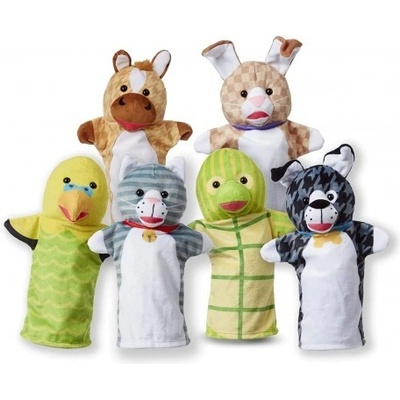 Melissa & Doug plyšové maňušky domáce zvieratká 6 kusov