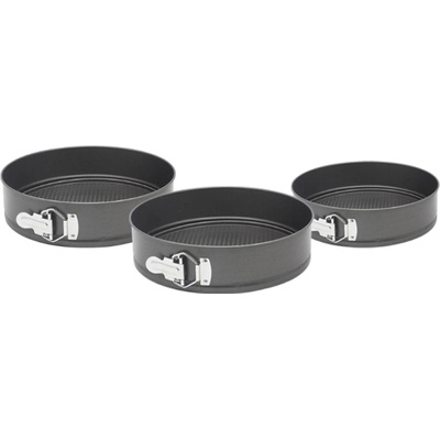 Esperansa Комплект форми за торта с падащо дъно esperansa es 1223 hs26, 24/26/28 см, Незалепващо покритие, Сив (1223110074)