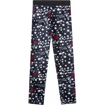 Dívčí zateplené legíny Aura.Via GA 717 hvězdičky Modrá tmavě