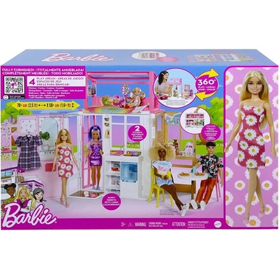 Mattel Комплект за игра Barbie, Ваканционна къща с кукла, 172444