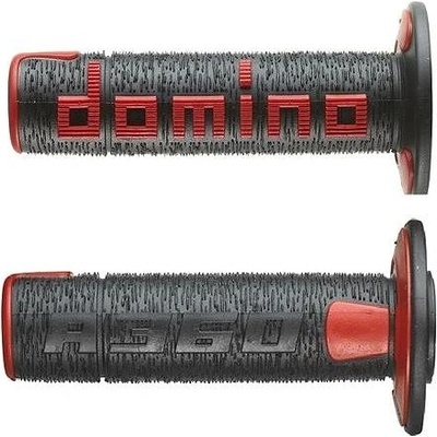 Domino gripy A360 offroad dĺžka 120 mm, čierno-červené