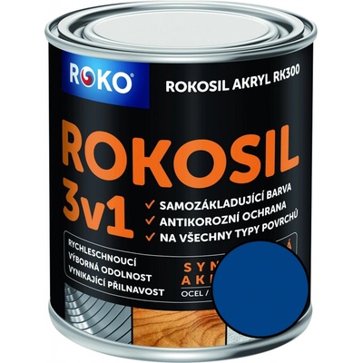 Rokosil akryl RK 300 4550 modrá střední 3L