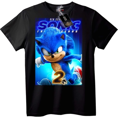 NOONEBRAND Тениска Sonic the Hedgehog 2 - 5XL, Black