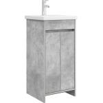vidaXL Баня с мивка Бетонно сиво 42 x 40 x 84, 5 см Инженерна дървесина (890771)