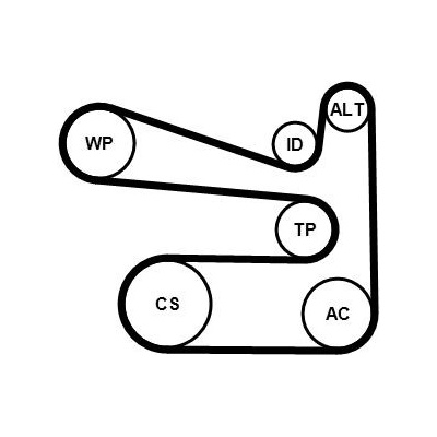 Vodní pumpa + klínový žebrový řemen CONTINENTAL CTAM 6PK1693WP1