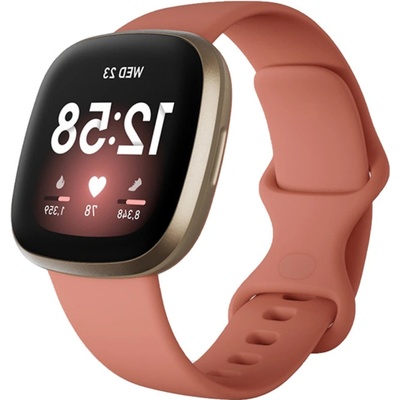 PROTEMIO BUTTERFLY Silikonový řemínek pro Fitbit Versa 3 / Fitbit Sense oranžový 47952