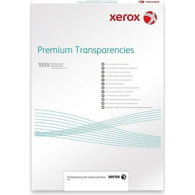 Xerox, fólie, transparentní, A4, 100 mic. 50ks, pro barevné kopírování a laserový tisk, 003R98205