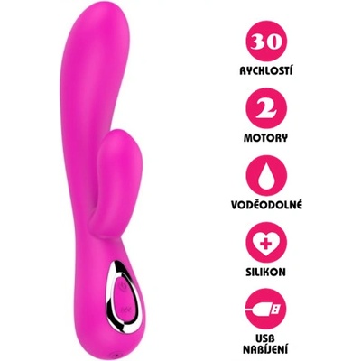 VšeNaSex.cz Silikonový USB Honey Rabbit růžový