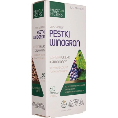 Medica Herbs Hroznové semienka 500 mg 60 kapsúl
