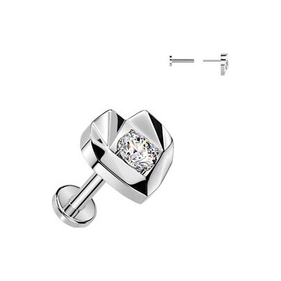 Šperky4U Piercing do brady PUSH IN labreta TITAN TIT1627