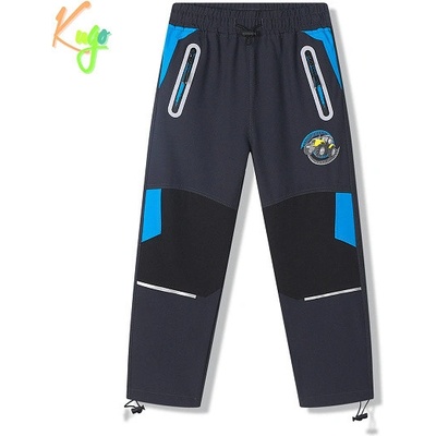 Kugo HK8581 dětské letní softshellové kalhoty šedá modrá