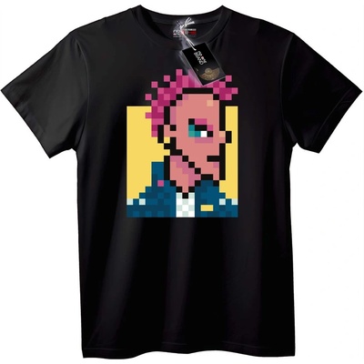 NOONEBRAND Тениска Пиксел Арт Герой - XS, Black