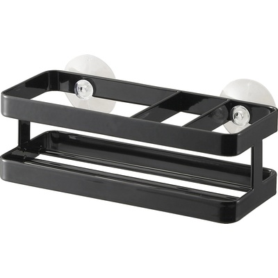 Yamazaki Органайзер за аксесоари за мивка Tower широк 18 см черен (YAM-06772)