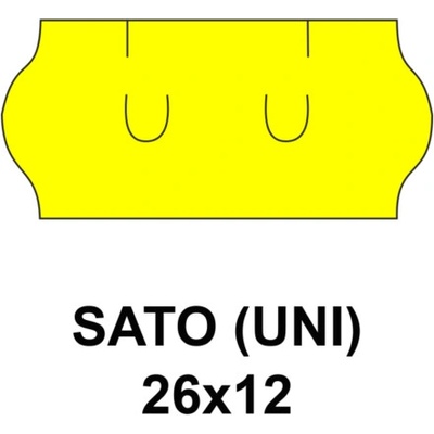 Cenovkové etikety Sato 26x12 žlté