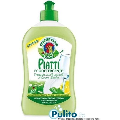 Chante Clair Vert Piatti ekologický jar na nádobí citrón a bazalka 500 ml