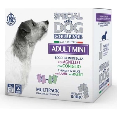 Monge Special Dog Excellence MINI Adult jahňa králik 12 x 100 g