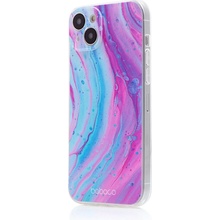 AppleMix BABACO Apple iPhone 15 - gumový - mramorový - ružový / modré