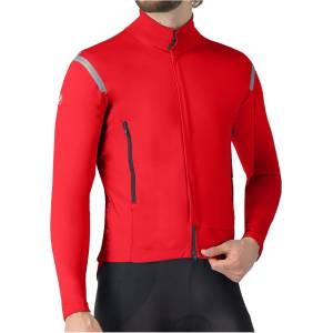 Castelli Мъжко водоустойчиво яке за колоездене Castelli Perfetto RoS 3 Jacket Cycling jacket - Rich Red / Black Reflex (051-1310-0312)