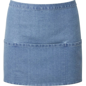 Premier Workwear Krátka čašnícka zástera s vreckami Modrý denim