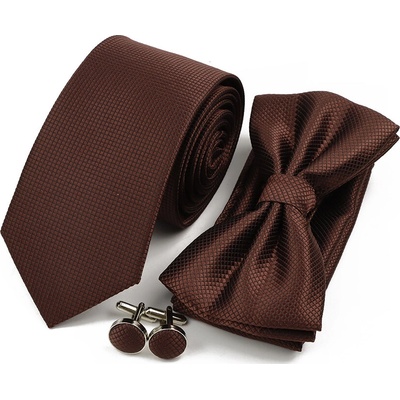 Decofashion set s kravatou hnědý