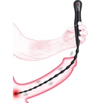 SuperLove Vibrating Soft Silicone Extra Long Bumpy Urethral Sound Black