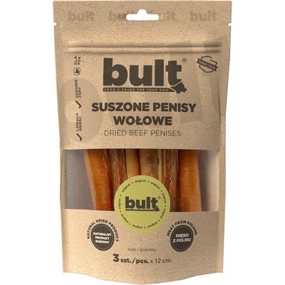 BULT sušené hovězí penisy přírodní pamlsek kousátko psa hovězí 3 x 12 cm – Zbozi.Blesk.cz
