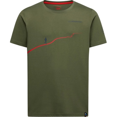 La Sportiva Мъжка тениска La Sportiva Trail T-Shirt - Cypress / Mountain Red - размер XL (216-5067-0414)